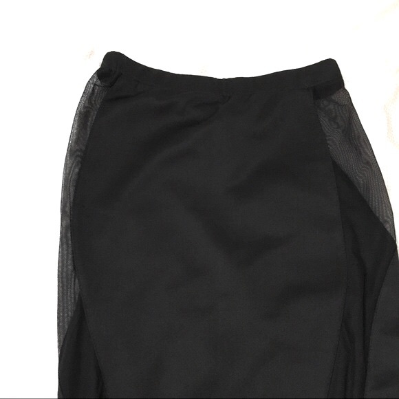 2 piece set - black and white striped crop top and midi skirt with mesh - small - Picture 10 of 16